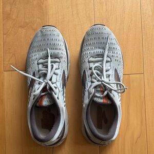 Women’s Brooks Ghost Sneaker in Light Blue and Orange